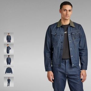 GSTAR ARC 3D JACKET - KARA STEEL DENIM